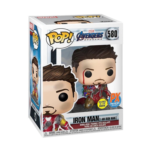 AVENGERS: ENDGAME I AM IRON MAN GLOW-IN-THE-DARK DELUXE POP! VINYL FIGURE - PREVIEWS EXCLUSIVE 580