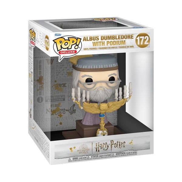 Harry Potter POP! Deluxe Vinyl Figure 172 Deluxe Dumbledore w/Podium